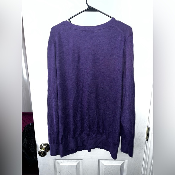 Lane Bryant Purple Argyle Print Button Up Sweater Size 26/28 - Picture 4 of 4